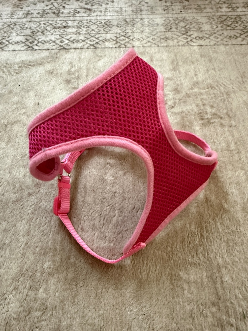 Head Pink and Light Pink Mesh Pet Harness